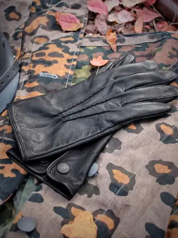 밀리터리 가죽 그로브 | 독일 공군 파이롯트 빈티지 스타일