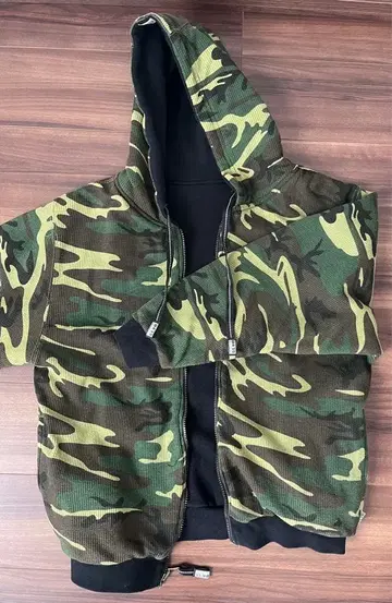 PRO CLUB (프로클럽) 카모플라쥬 블랙 리버서블 후드티 M 사이즈