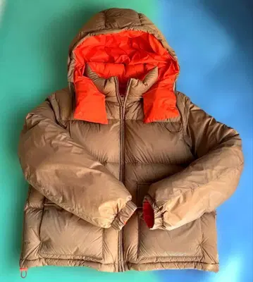 유니클로 x JW 앤더슨 다운 자켓 브라운 오렌지