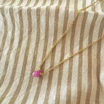 최종 가격 미사용 새상품 Vlas Blomme 3연 목걸이 루비 놋쇠