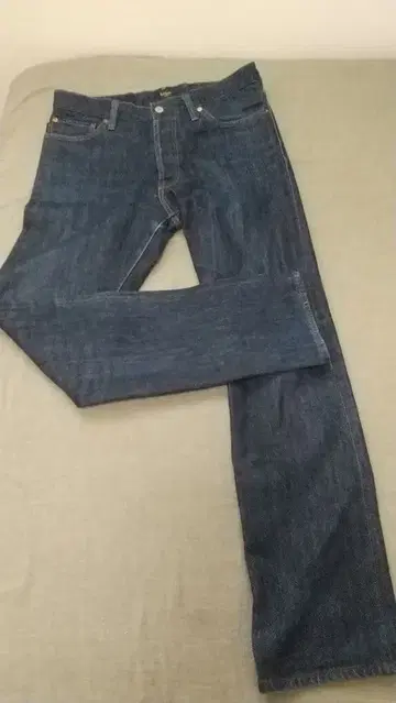 스트레이트 데님 L 사이즈 다크 블루