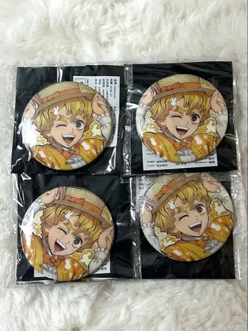 귀멸의 칼날 아가츠마 젠이츠 토끼 해 글리터 캔뱃지