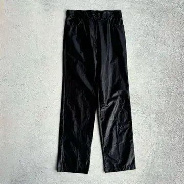 00s 빈티지 구제 의류 Y2K 인조 가죽 팬츠 펑크 모드 블랙