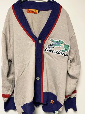 Left Alone L 가디건 그레이 베이지 x 퍼플 x 크림슨 컬러