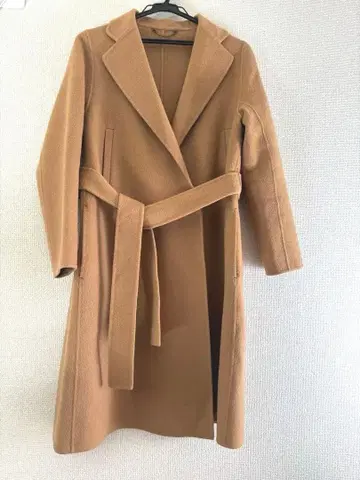 ROPE 카멜 허리 벨트 롱 코트 36