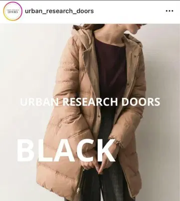 URBAN RESEARCH DOORS 리버서블 다운 코트/블랙