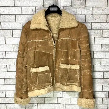 [ 레어 ] [ vintage 무스탕 ] 가죽 자켓 숏 기장 크롭