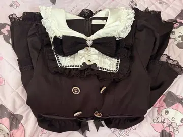 LIZLISA 스핀들 요크 티어드 원피스 블랙