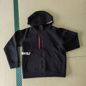 BURLTLE 블랙 풀 집업 후드티