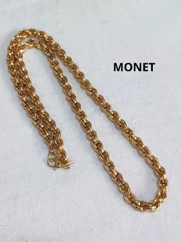 N.61 MONET 골드 트위스트 체인 목걸이 새상품급