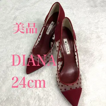 새상품급 DIANA 빨간색 스틸레토 펌프스