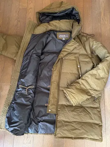 Eddie Bauer 후드 부착 다운 자켓 M 올리브 그린