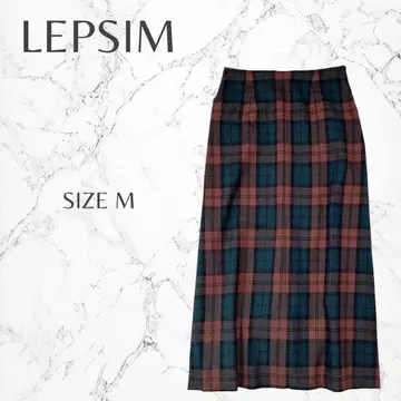 렙심 가을/겨울 체크 무늬 세련된 캐주얼 롱 기장 타이트 스커트 M