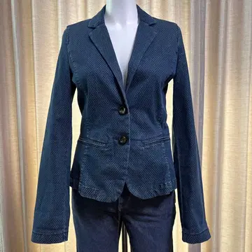 iBLUES CLUB 테일러드 자켓 데님 도트 무늬