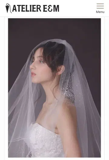 아틀리에엠 BV-29 비즈 장식 웨딩 베일