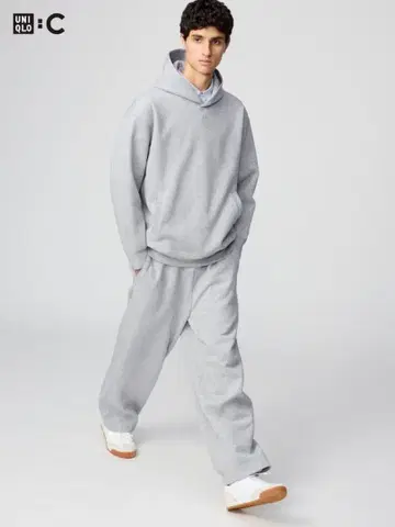 유니클로 C 맨투맨 와이드 팬츠 L