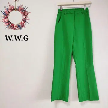 후즈후 갤러리 컬러 팬츠 슬랙스 노턱 스트레이트 F