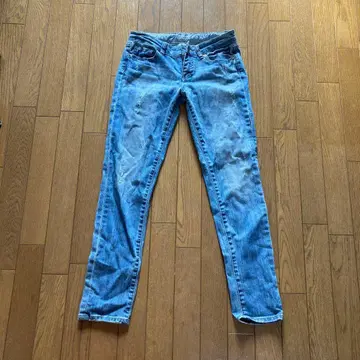 ICB 데미지 가공 스키니 청바지 라이트 블루