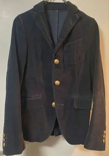 Deuxieme Classe 테일러드 자켓 네이비 블레이저 골드 버튼