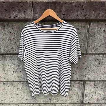 스트라이프 T셔츠 100% 코튼 일본제