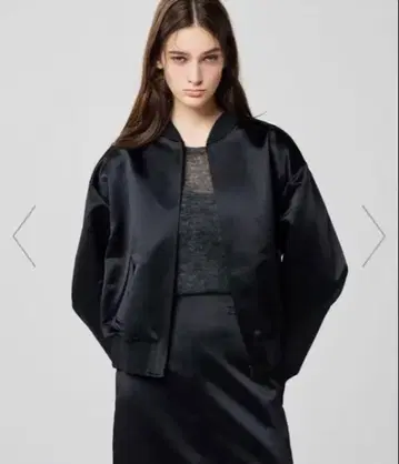 블랙 uncrave 블루종 새틴풍