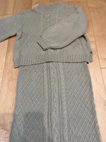 니트 스웨터 스커트 셋업