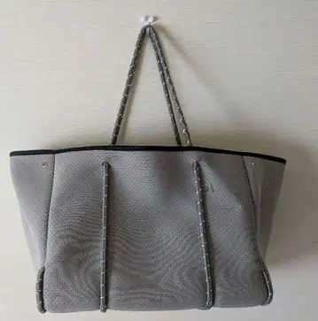 qbag 파리 그레이 메쉬 토트백 L