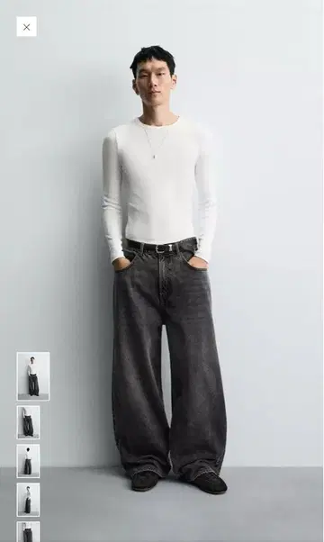 ZARA 슈퍼 배기 핏 데님