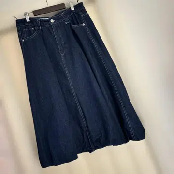 ZARA 데님 스커트 밑단 벌룬 타입