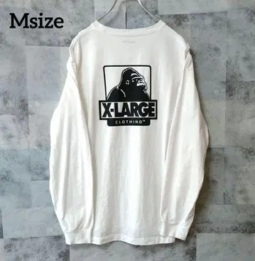 XLARGE 엑스라지 Msize 긴팔 티셔츠 원포인트 로고 화이트