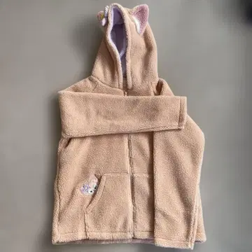 [홍콩 디즈니] 쉘리메이 플리스 후드티 살몬 핑크 귀달이