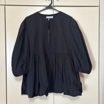 셀포드 페플럼 블루종 노카라 자켓