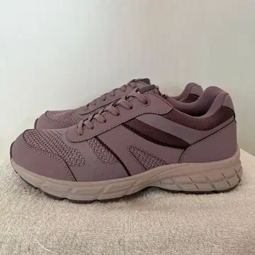 퍼플 메쉬 스니커즈 23.5cm EEE 새상품, 미사용 지퍼 있음