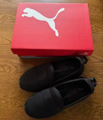PUMA 소프트폼 슬립온 블랙