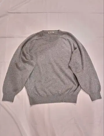 캐시미어 100% 크루넥 스웨터 PARIS 일본제 안장 숄더