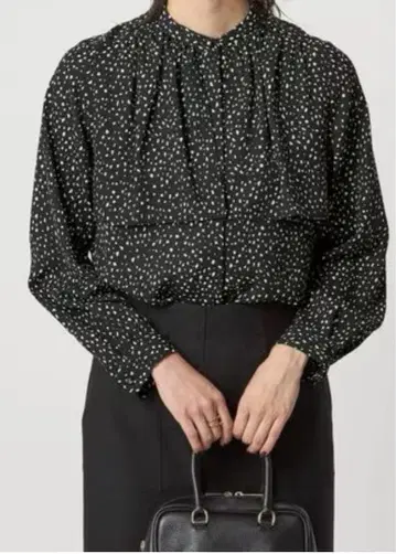 미사용 새상품 그린 라벨 릴랙싱 시어 프론트 요크 블라우스