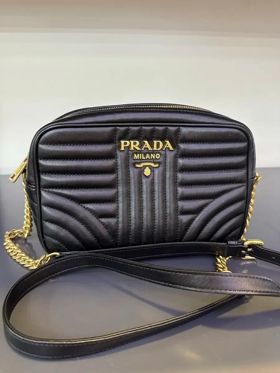 Prada Diagram Chain Shoulder Bag
