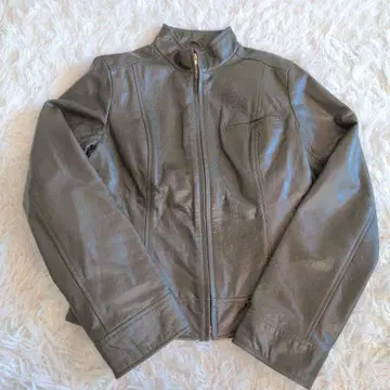 가죽 자켓 라이더 양가죽 38 다크 그린