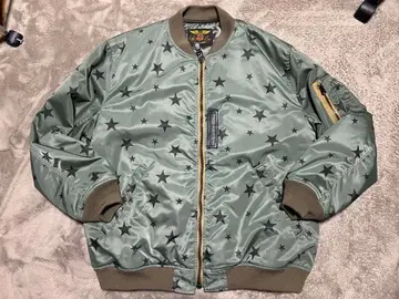 CALEE Allover star pattern MA-1 올리브