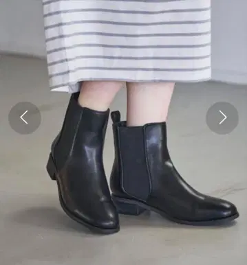 [ 새상품 ] 블랙 사이드 고어 부츠 L