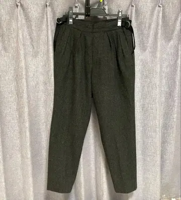 SAYATOMO 사야토모 헤링본 팬츠 울 사이즈 1(S) 블랙