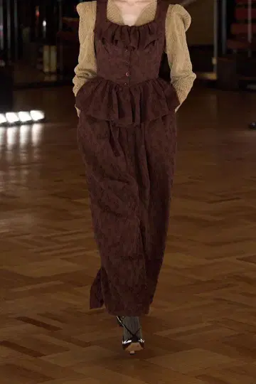 [ FETICO ] Floral jacquard curvy skirt