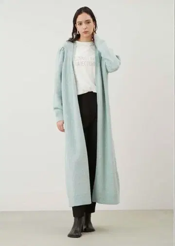 새상품 Mila Owen 미라 오웬 어깨 턱 롱 가디건 민트