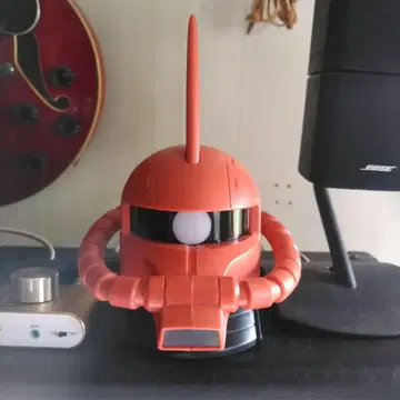 오렌지 로봇 헤드 피규어 LED 라이트