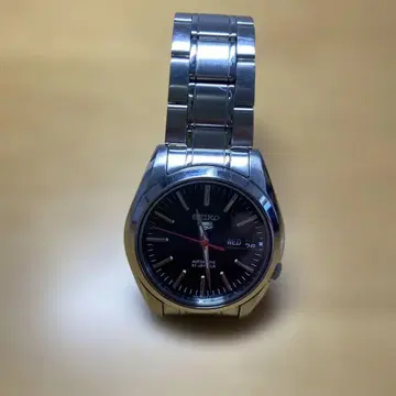 세이코 자동 와인딩 시계 블랙 다이얼