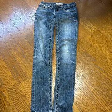 블루 데님 슬림 핏