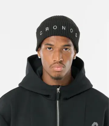 CRONOS 블랙 니트 모자