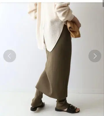 프레임워크 레깅스 포함 스커트 카키