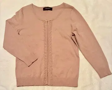 JUSGLITTY 핑크 베이지 긴팔 가디건 2 사이즈