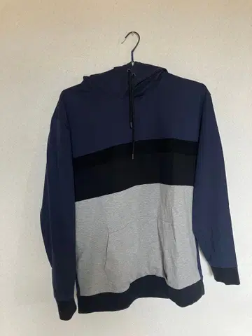 네이비 그레이 블랙 후드티 BLACK LABEL